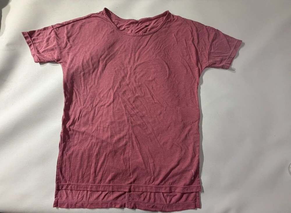 Nike Yoga Dri-Fit XS Mauve Pink Loose Fit Tee Athletic Workout Top Y2K